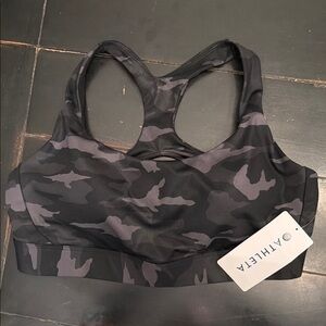 Athleta Black and Gray Camo Sports Bra